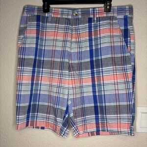 U.S. Polo Assn. Men's Blue Plaid Shorts, Golf